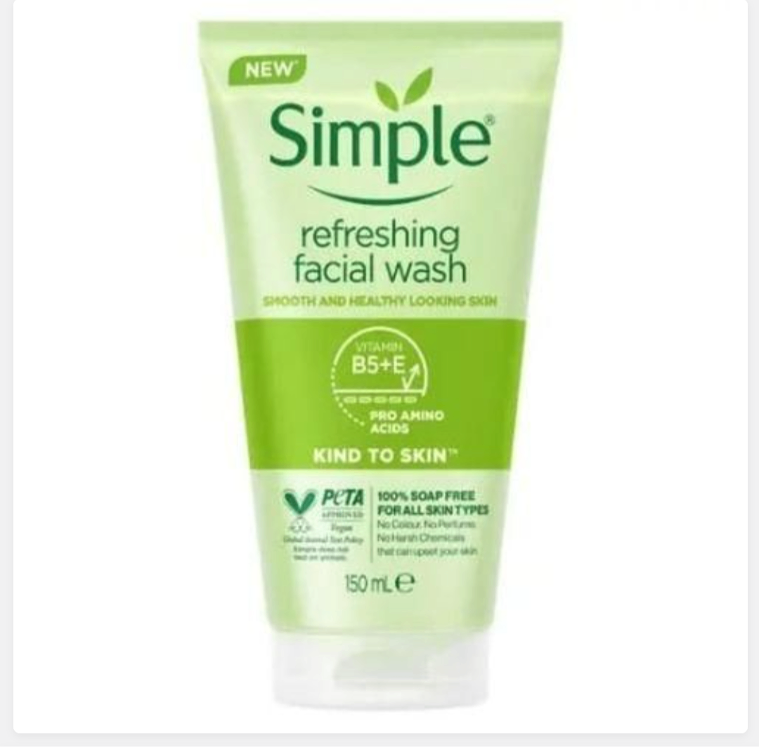 Simple refreshing facial wash