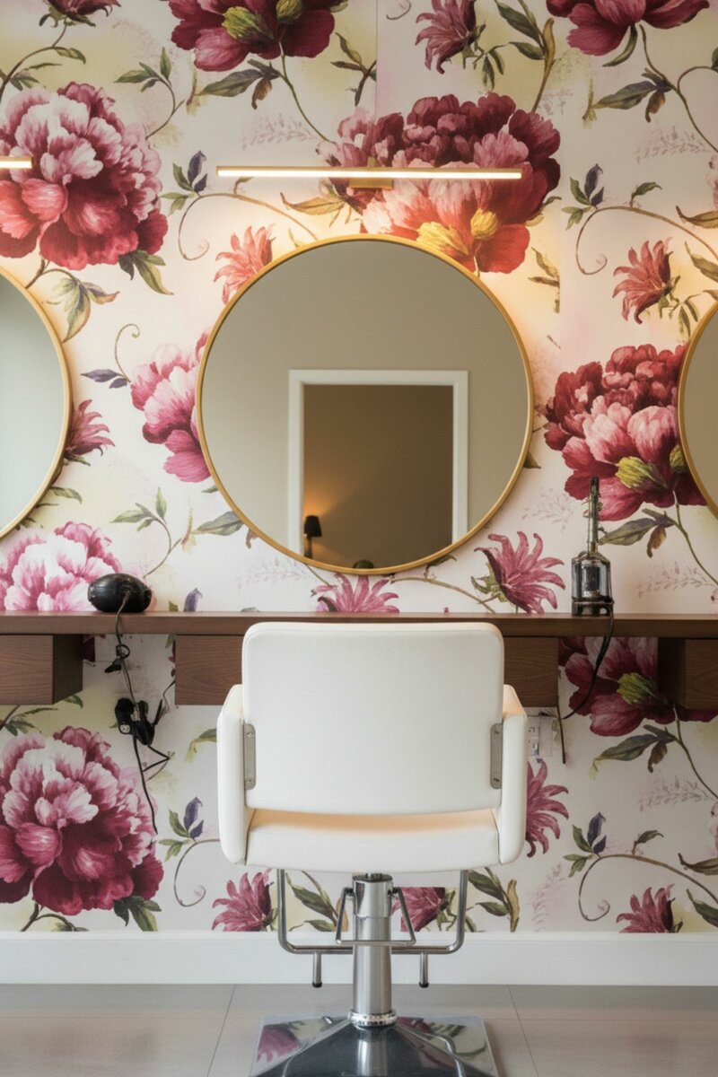 Papier peint floral élégant