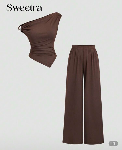 Ensemble Top Asymétrique et Pantalon