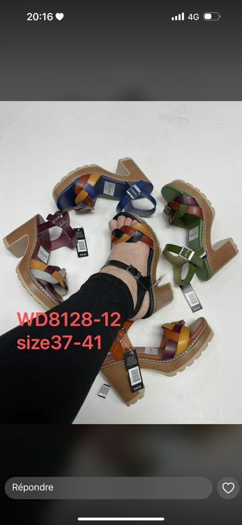 Sandales à talons colorées