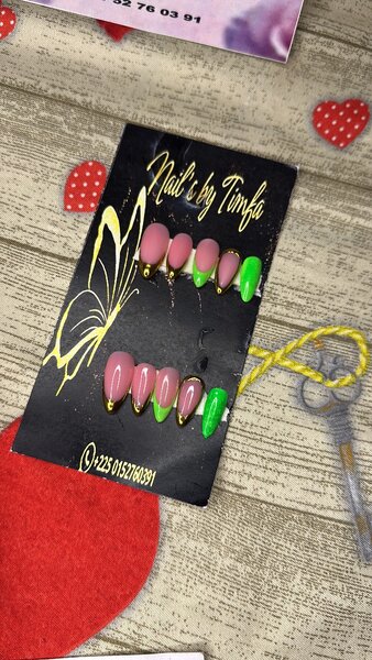 Ongles Press-On Bicolores