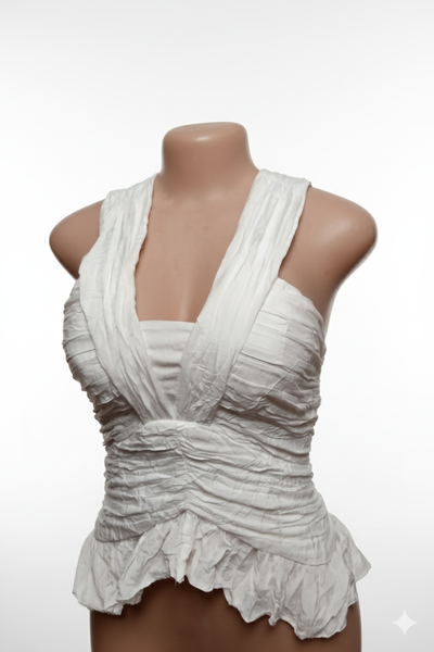 Top sans manches élégant en blanc