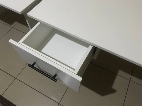 White office desk