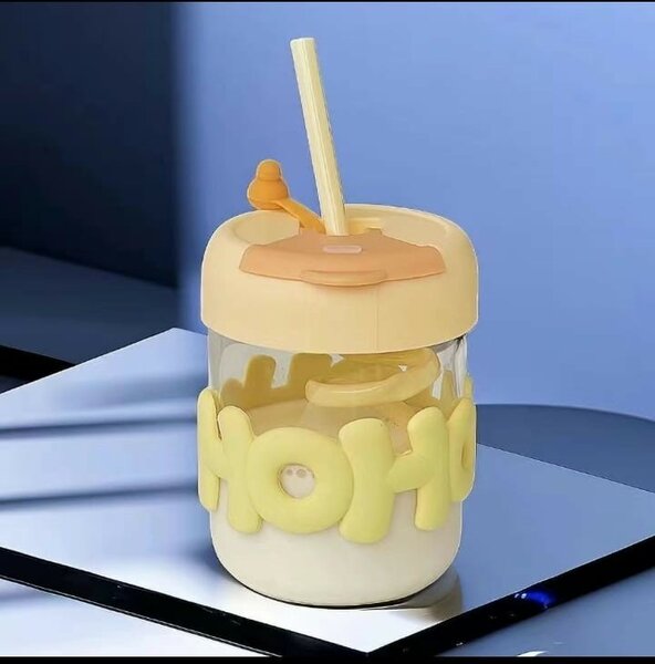 1pc Premium Heat Resistant Cork Sleeve Glass Coffee Mug - St