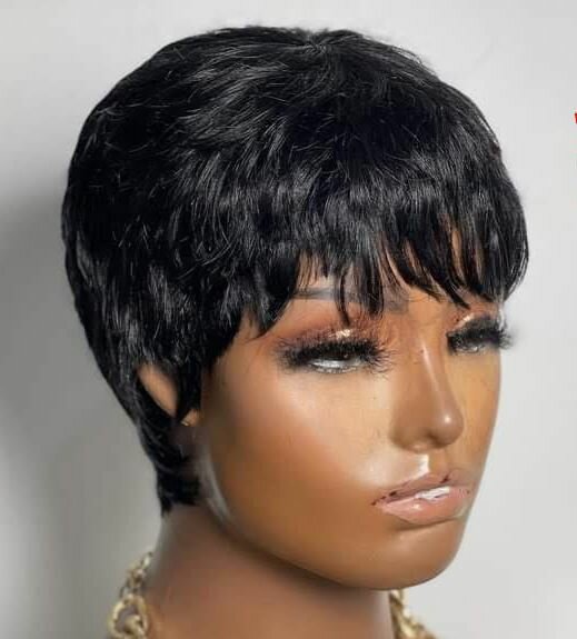 Perruque Courte en Fibre Synthétique