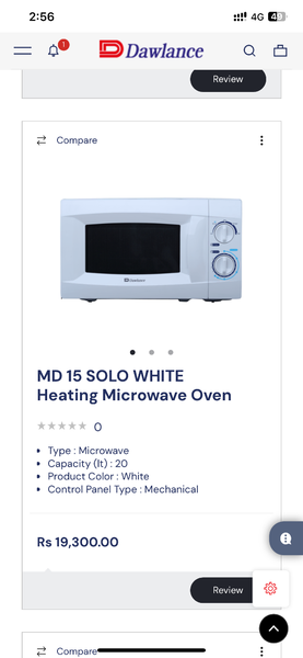 Dawlance MD15 Microwave Oven 5 Power Levels
