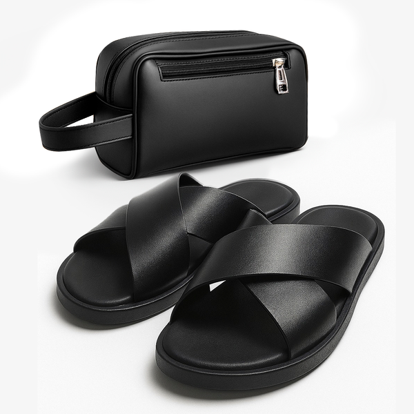 Sandales + Sac à main Homme