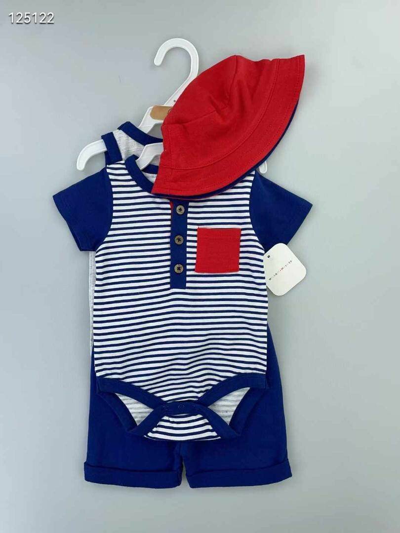 Organic cotton baby boys  4pc gift set  tshirt short hat