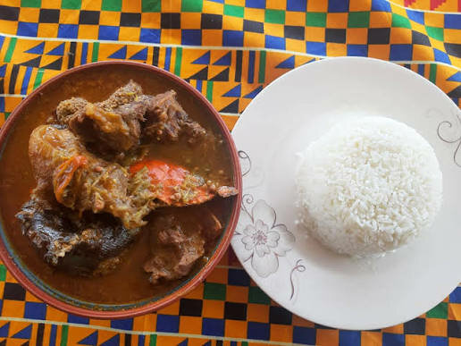 Délicieux ragoût africain avec riz