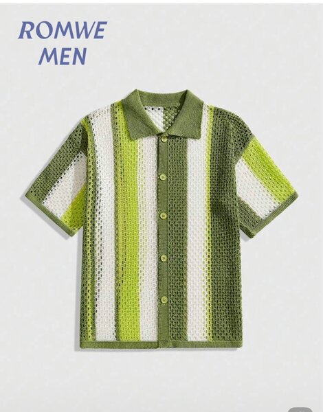 Chemise Tricot Rayée Homme