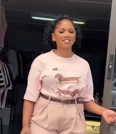 Women's Soft Pink Printed T-shirt