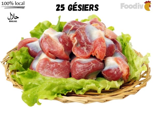 25 gésiers de poulet