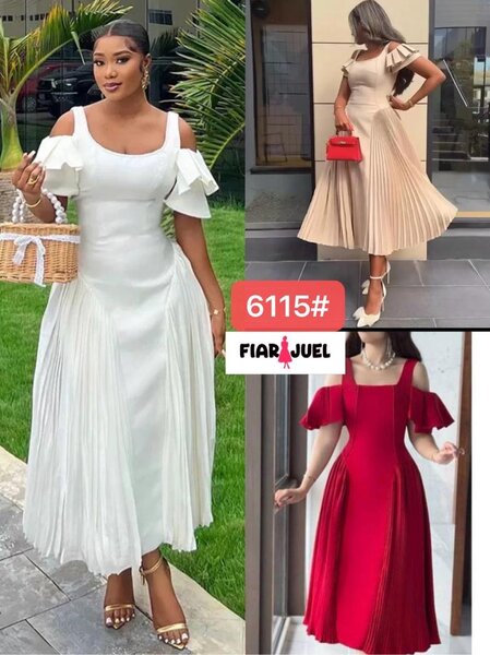 Robe Midi Plissée Élégante