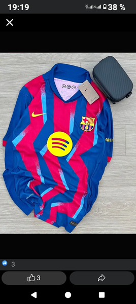 Maillot de foot Barcelona Spotify rouge et bleu