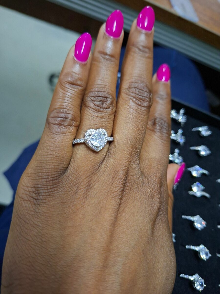 Bague FIANÇAILLES cœur Diamant