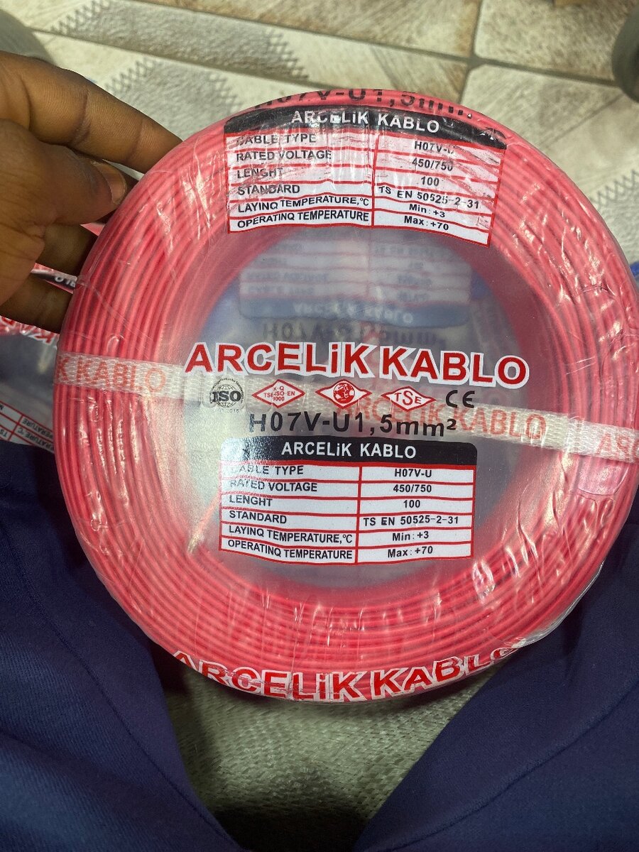 Câble électrique H07V-U 1,5mm² 100m