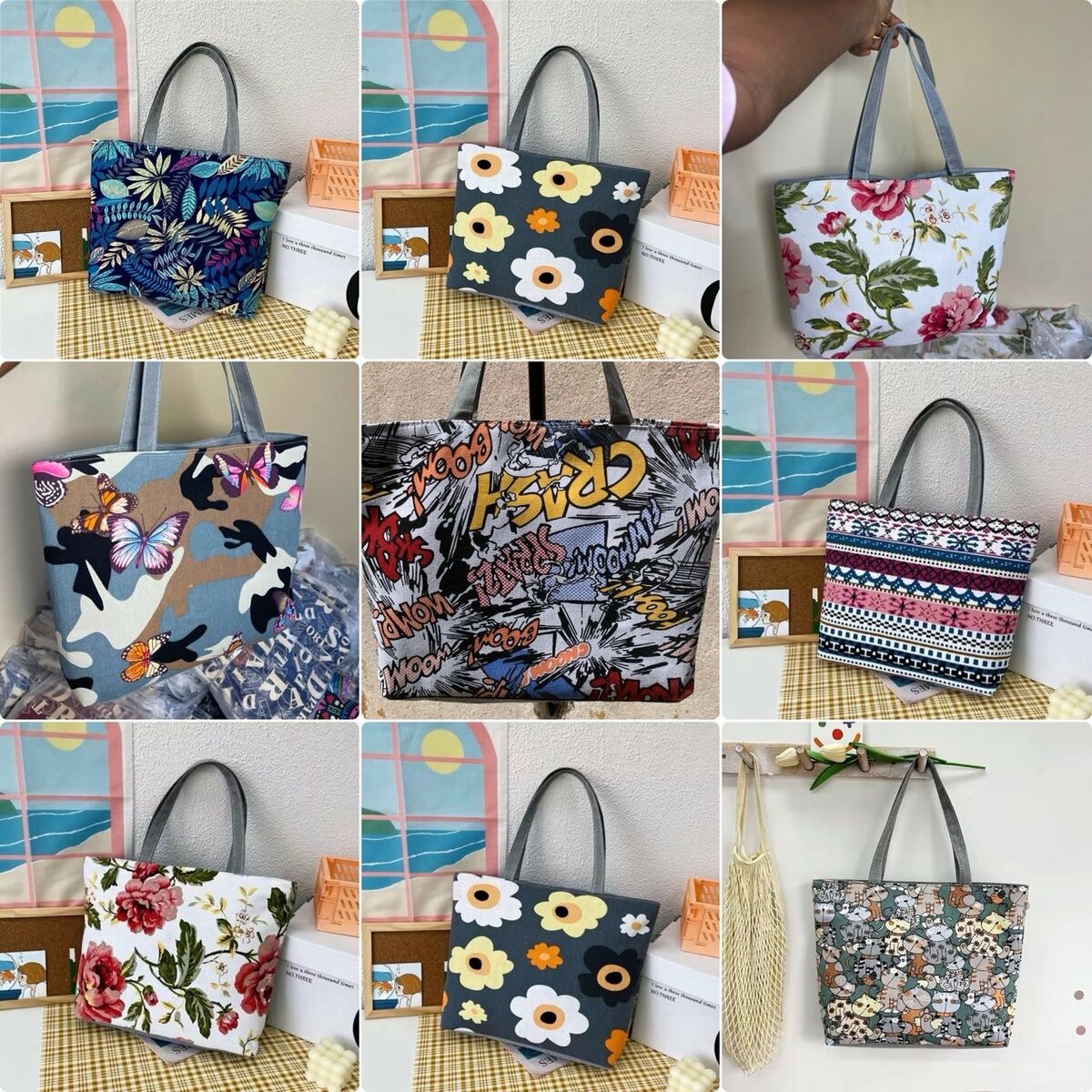 Sacs fourre-tout imprimés tendance