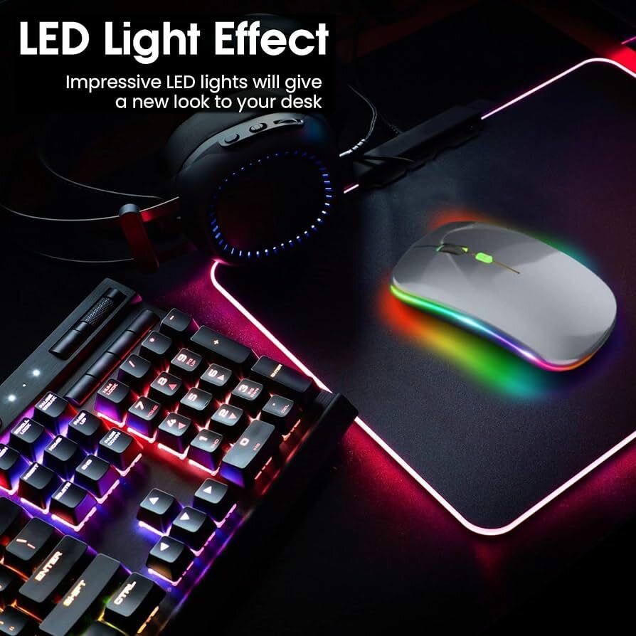 Souris ergonomique LED sans fil