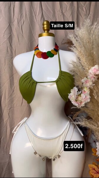 Bikini Femme Vert Taille S/M