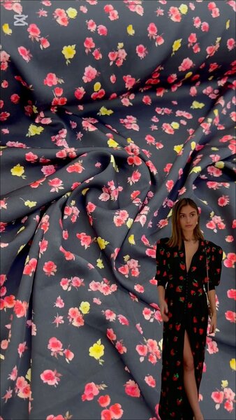 Купра штапель с эксклюзивной расцветкой