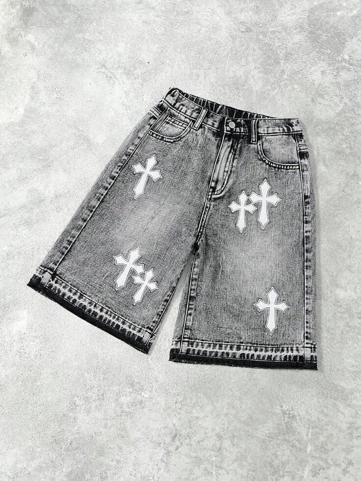 Shorts en jean avec strass