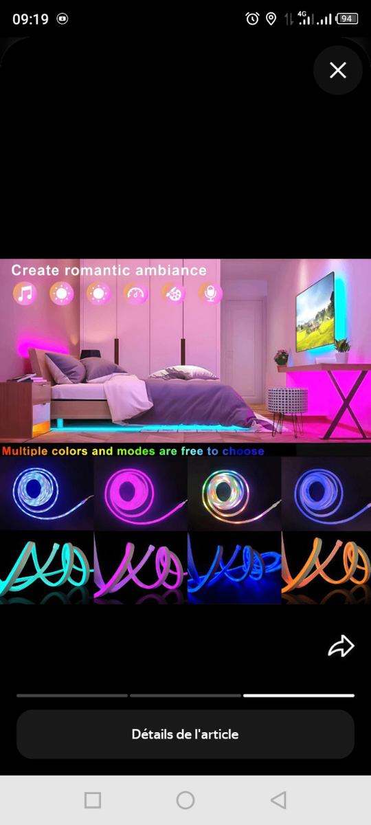 Ruban Lumineux LED RGB