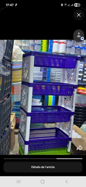 Étagère de rangement 4 niveaux