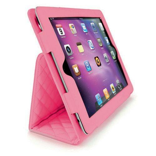 Housse iPad rose avec support