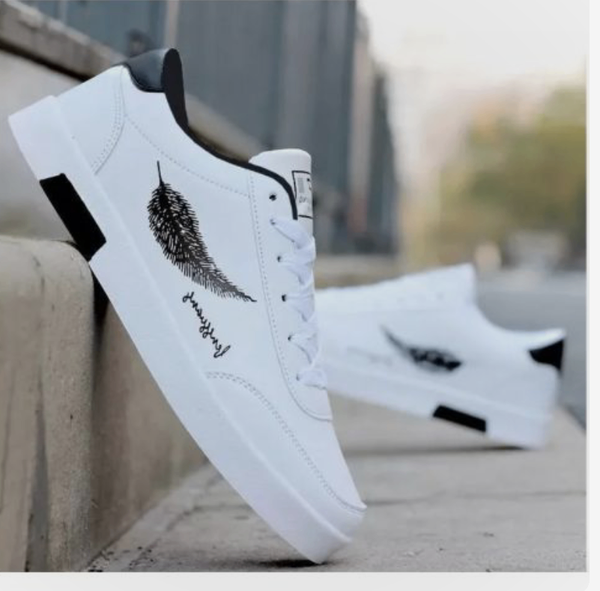 Sneakers blancs plume élégante