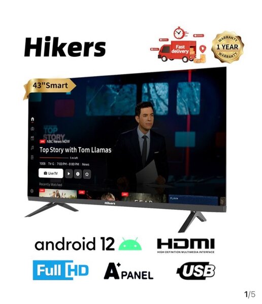 43" - Frameless Android Smart FHD LED TV - HDMI - Black Pm *