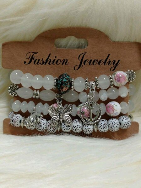 Ensemble de 4 Bracelets en Perles