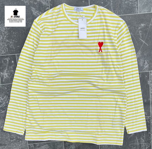 T-shirt rayé cœur brodé