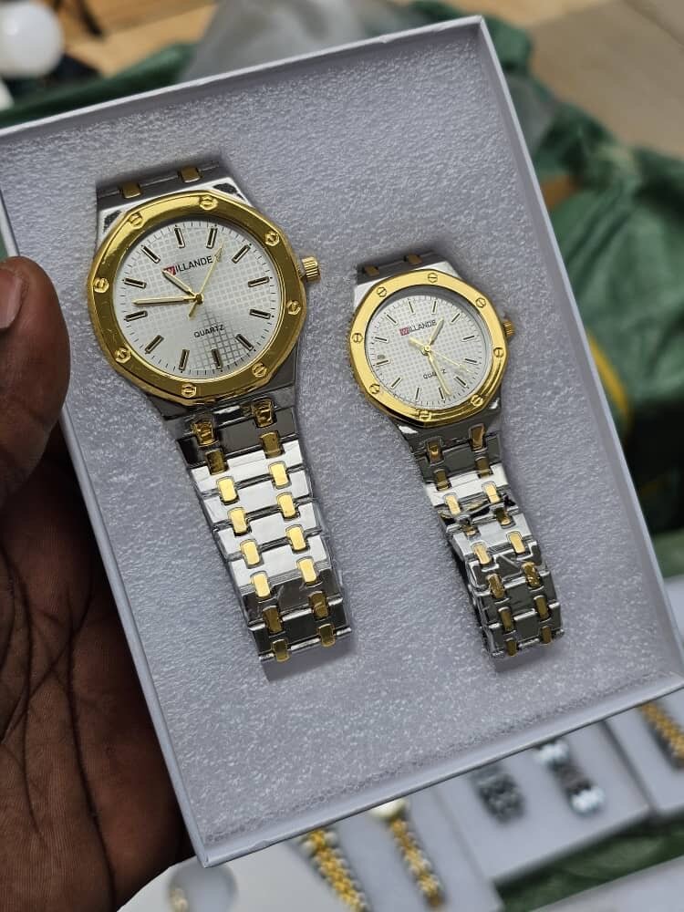 Montre couple en acier inoxydable