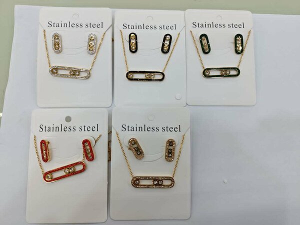 Stylish Stainless Steel Necklace Set