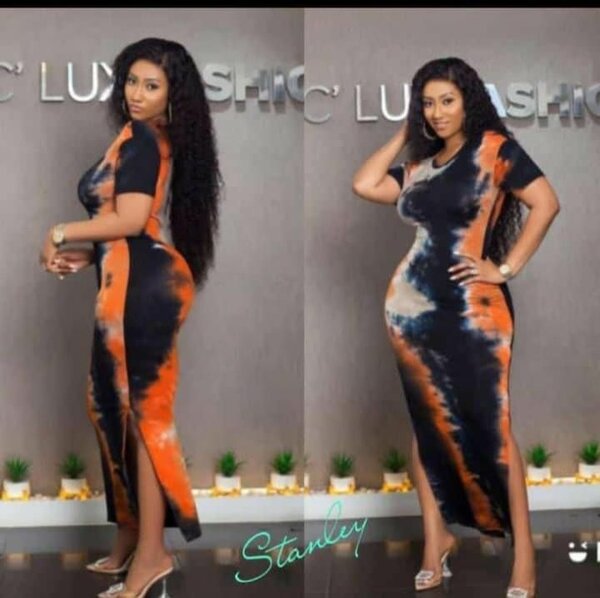 Ladies straight dress batik style