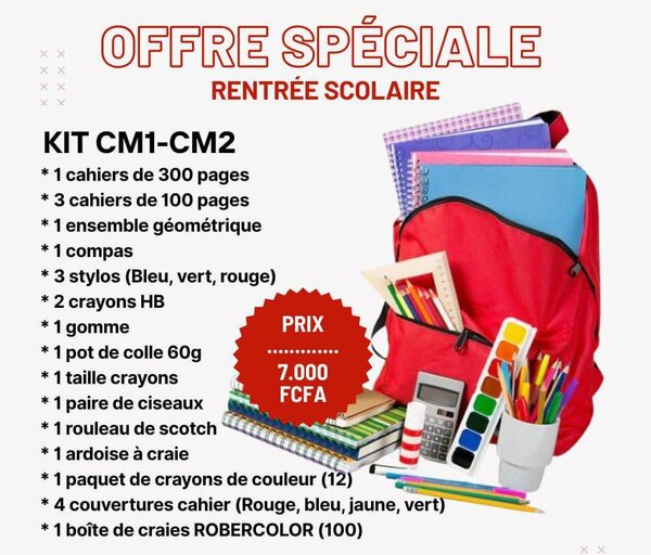 Kit scolaire CM1 - CM2