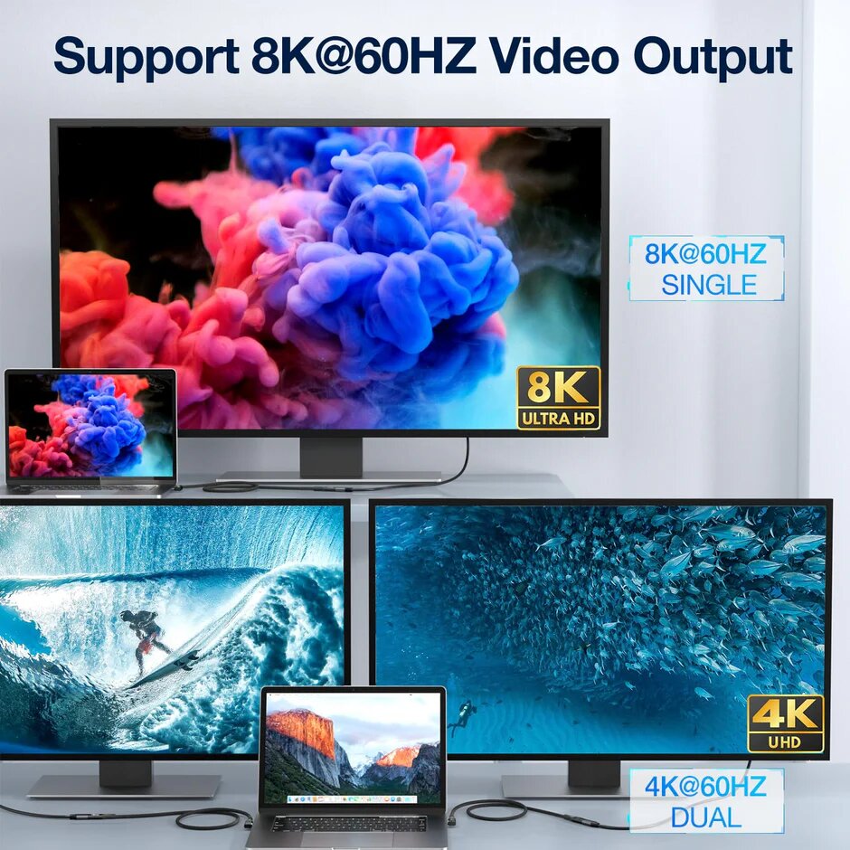 Câble d'extension USB 4 240 W 0,6 m, angle USB4 Thunderbolt