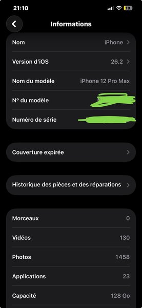 iPhone 12 Pro Max 128 Go