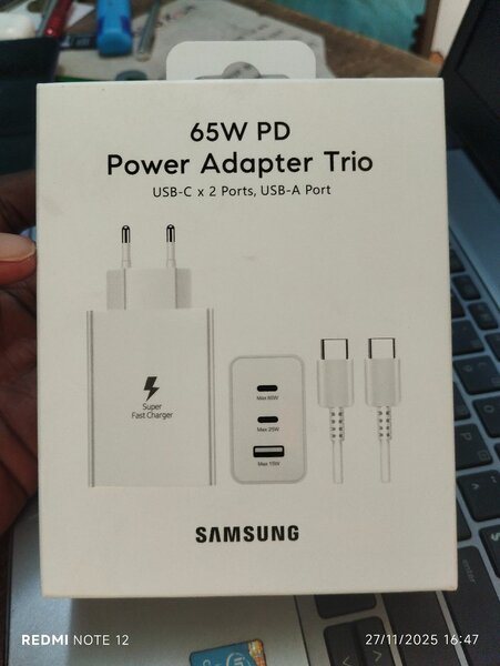 Chargeur Rapide Samsung 65W Trio