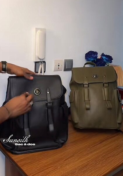 Sac à dos en cuir élégant