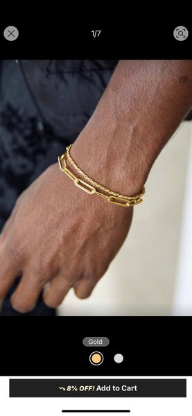 Bracelet chaîne doré élégant