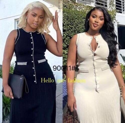 Robe élégante à boutons