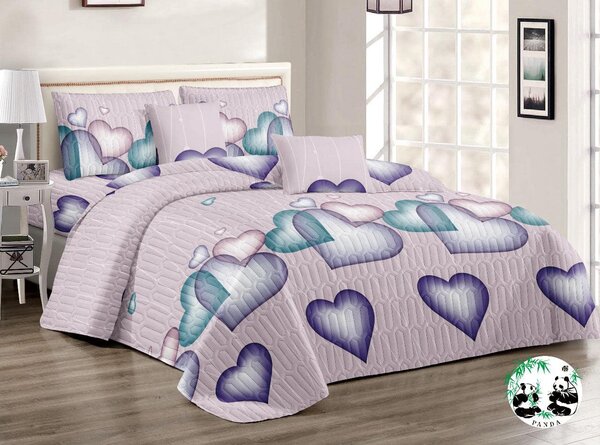 Set for bedroom: bedspread+blanket+pillowcases 2+2