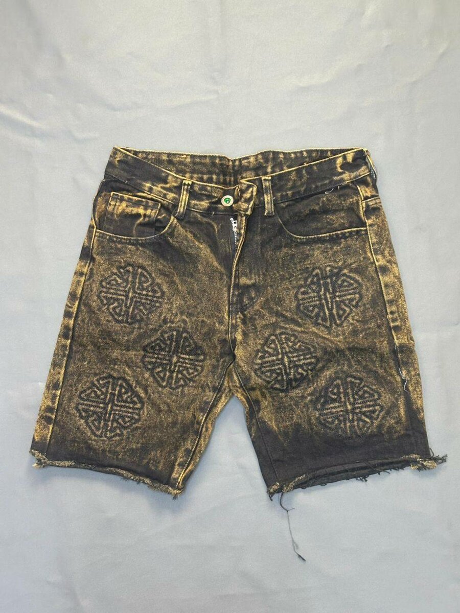 Shorts en denim avec motifs