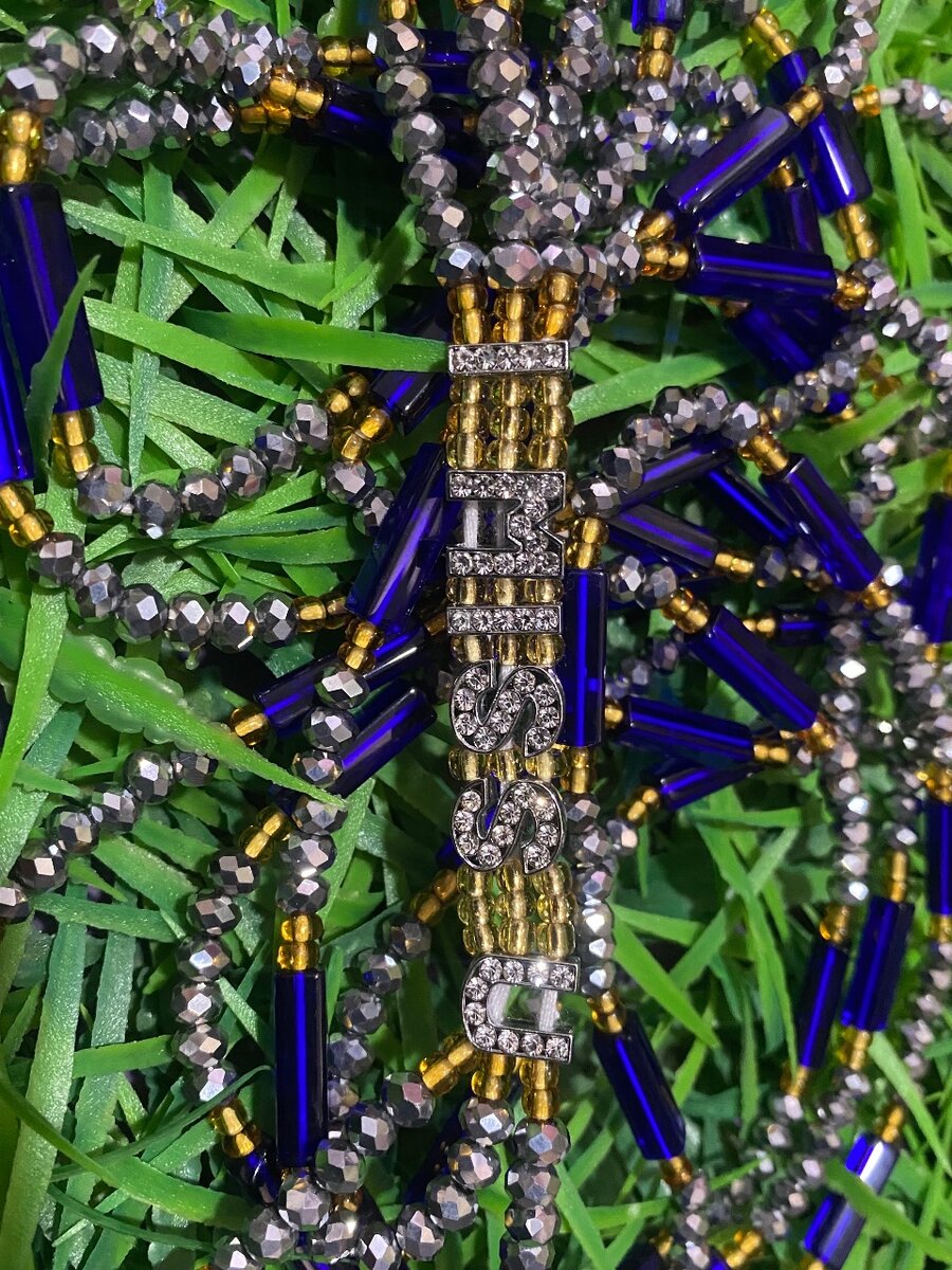 Customized name waist beads