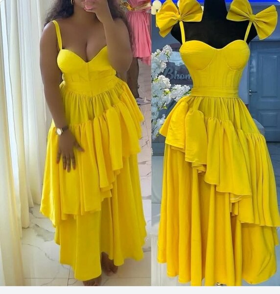 Robe jaune femme
