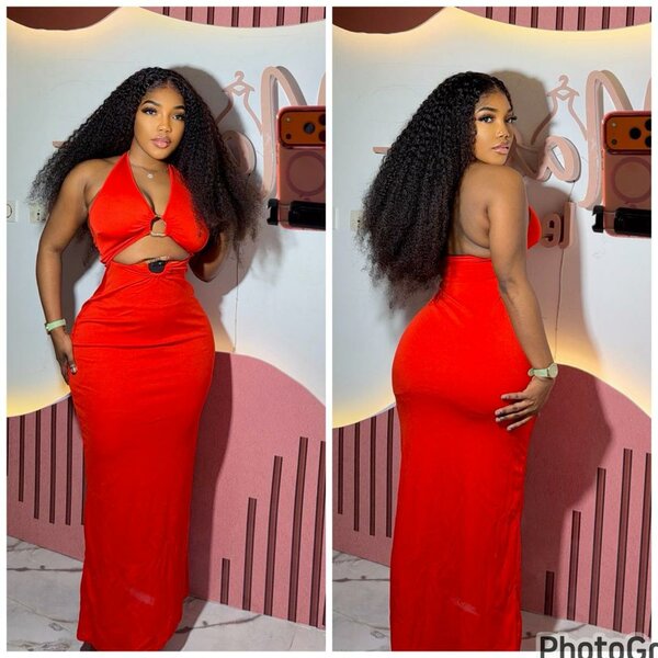 Robe longue rouge élégante