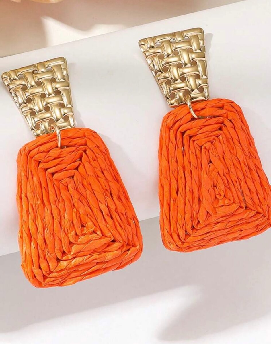 Boucles d'oreilles tressées colorées