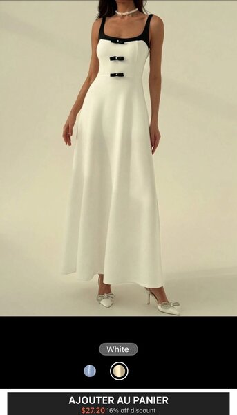 Robe Évasée Élégante Blanche