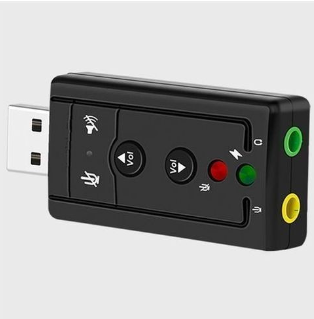 Carte Son Adaptateur Carte USB Vers Casque 3,5 Mm - Noir